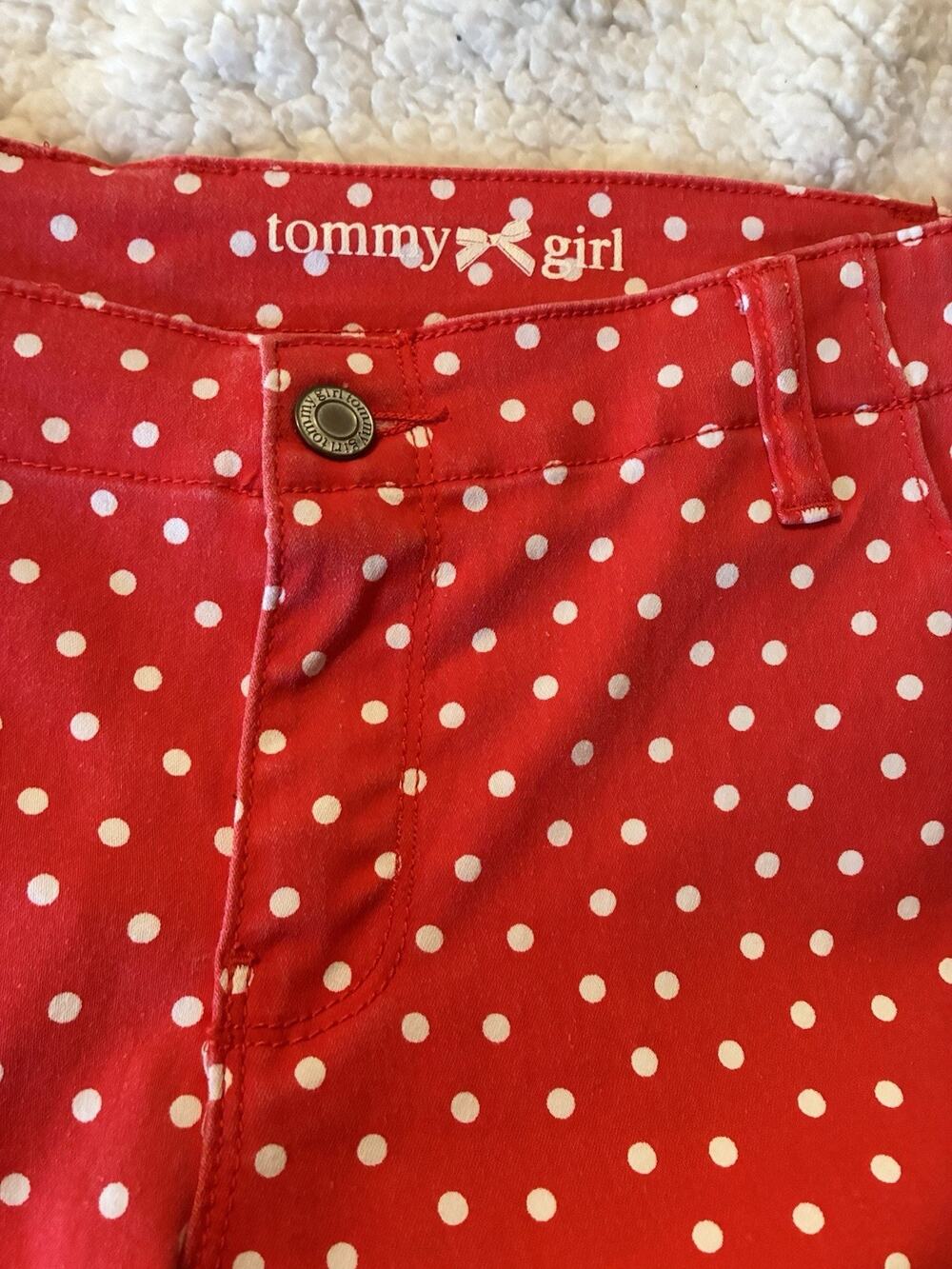 Tommy Girl Red Polka Dot Jeans Women’s Size 15